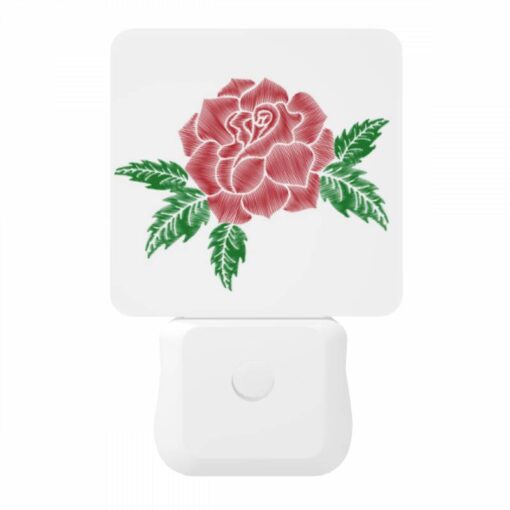 Night Light, A Red Rose With Green Leaves. -Acrylic Night Light Shop 09fdc2ea682ccb19505ab916e44fa0d11d64302c