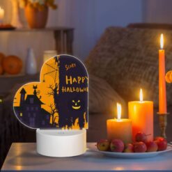 Love Acrylic Night Light, A Spooky Halloween Scene With A Haunted House And A Spider Web. -Acrylic Night Light Shop 0ab4dbed66137b87a83bad67f152ba97db03e159