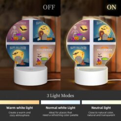 Round Acrylic Night Light, A Collection Of Four Different Halloween Posters. -Acrylic Night Light Shop 0ab843669c696eebf3a62b80bb2235ccfeb1533e