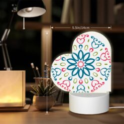 Love Acrylic Night Light, A Colorful Heart-shaped Design With A Yellow Center. -Acrylic Night Light Shop 0abf79916f1e47e5ba4cb21adba7df25ad3edfc2