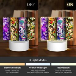 Rectangular Acrylic Night Light, Four Different Colored Designs Of A Leaf. -Acrylic Night Light Shop 0b28e2ab65241c8a887ce93f11b81d00af9c9596