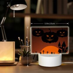 Rectangular Acrylic Night Light, A Halloween Scene With Three Pumpkins And A Tree. -Acrylic Night Light Shop 0b3b27f129f03e53f7d409d3537a1c05196cf659