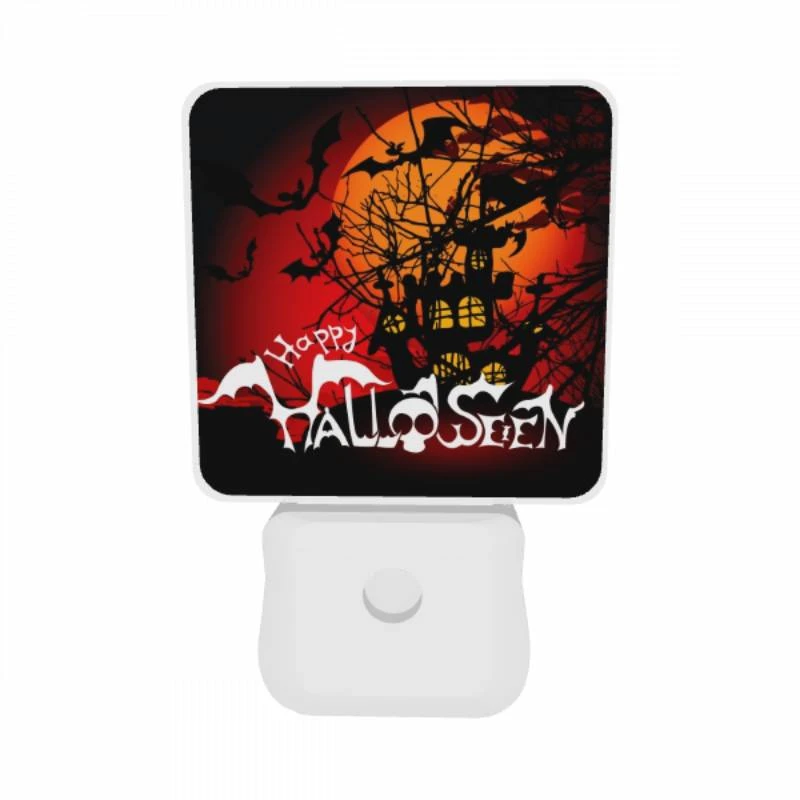 Night Light Set of 2, A Halloween poster with a castle and bats. Night Light Set Of 2, A Halloween Poster With A Castle And Bats. -Acrylic Night Light Shop 0b8650d0eec2f752fc3510302ad0a4cc5f1b801a