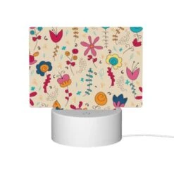 Rectangular Acrylic Night Light, A Colorful Floral Pattern With A Variety Of Flowers And Leaves. -Acrylic Night Light Shop 0bc3e9c2b8a0271a2c3022821d2f6f2242f4bb06