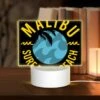 Rectangular Acrylic Night Light, A Logo For Malibu Surf Rider Beach.