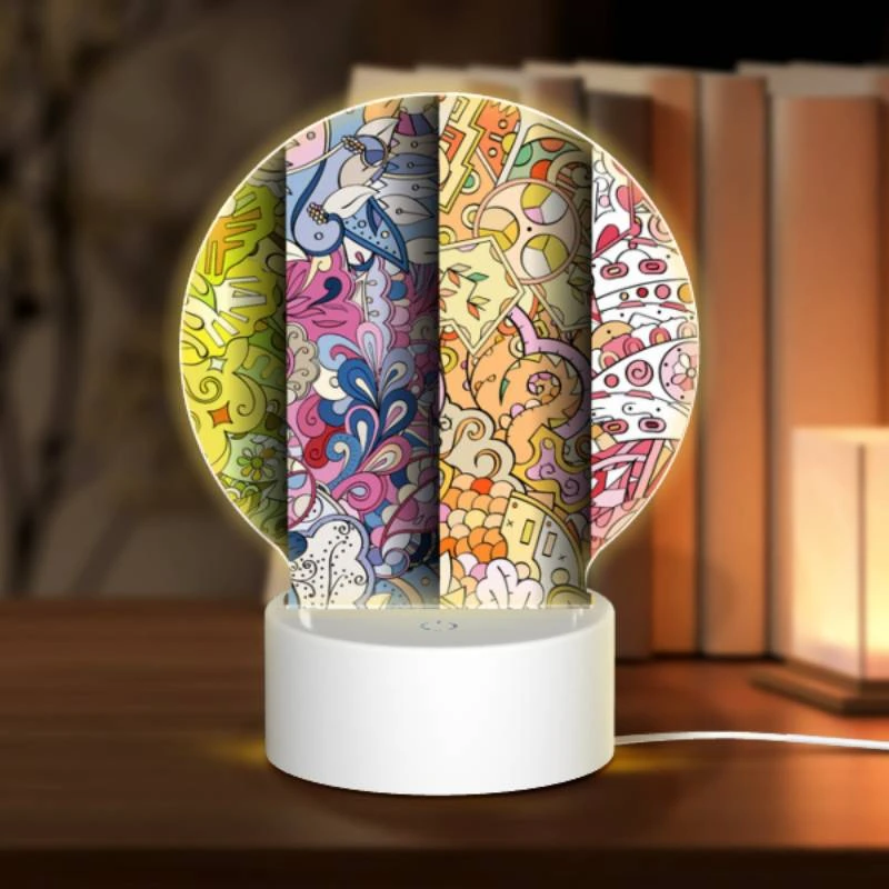 Round Acrylic Night Light, Three colorful designs are displayed on a wall. Round Acrylic Night Light, Three Colorful Designs Are Displayed On A Wall. -Acrylic Night Light Shop 0c2e5335f5d02474b713f22d94f78246cabd552c