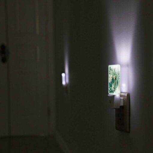 Night Light, A Collection Of Flowers And Leaves On A Green Background. -Acrylic Night Light Shop 0c4bf6a946b7c46ed3694620a8d56282a748e13a