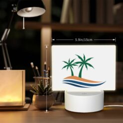 Rectangular Acrylic Night Light, A Logo Of A Palm Tree On A Beach. -Acrylic Night Light Shop 0cd36c83e9846460e4079fbd8843a61d0ad2de3f