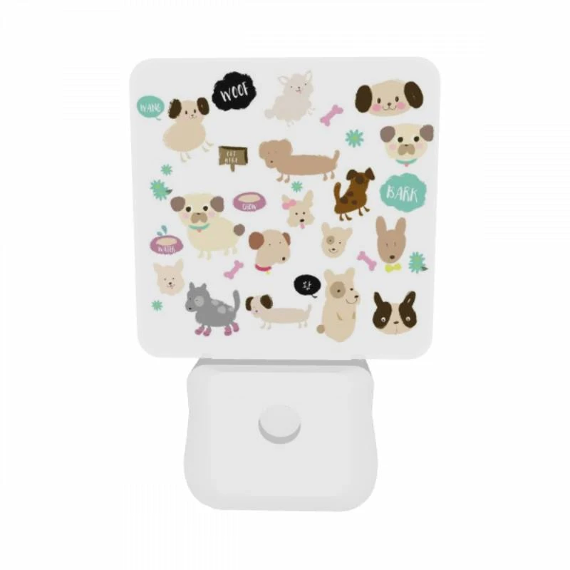 Night Light Set of 2, A collection of cartoon dogs and cats with various expressions and poses. Night Light Set Of 2, A Collection Of Cartoon Dogs And Cats With Various Expressions And Poses. -Acrylic Night Light Shop 0cdc76045ac42000bee8c061e6b23d2202ec593c