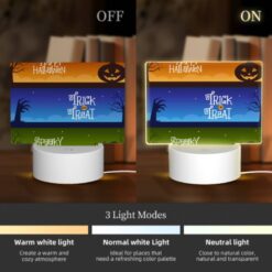 Rectangular Acrylic Night Light, A Colorful Halloween Banner With The Words "Happy Halloween" And "Trick Or Treat" Written On It. -Acrylic Night Light Shop 0d76344f7d57eae382af72257b7652ea0e9c2eb8