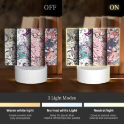 Rectangular Acrylic Night Light, Four Different Colored Designs Of Swirls And Patterns. -Acrylic Night Light Shop 0deda218812558e8991dba8daaff617af21de875