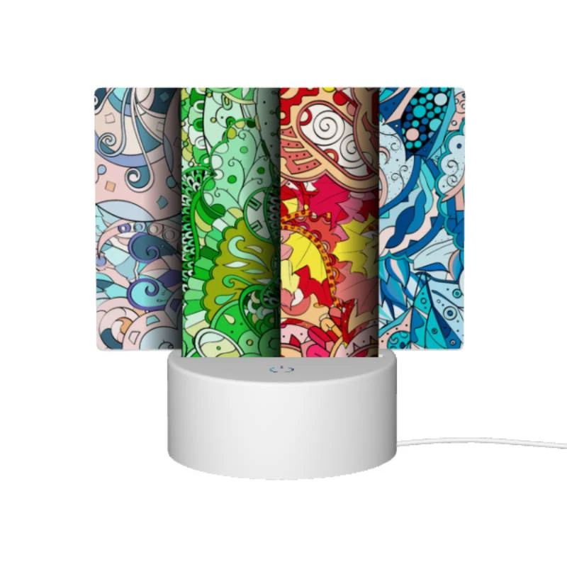 Rectangular Acrylic Night Light, Three colorful designs are displayed on a row of paper. Rectangular Acrylic Night Light, Three Colorful Designs Are Displayed On A Row Of Paper. -Acrylic Night Light Shop 0f0357379800dba01ca17905763f1c527a949535