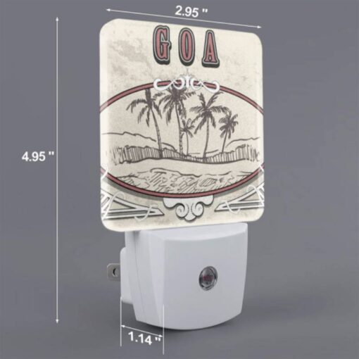 Night Light Set Of 2, A Picture Of Palm Trees With The Word Goa Written Above It. -Acrylic Night Light Shop 0f40bc8b5770cde1d7e5c5fec201816329b11f70