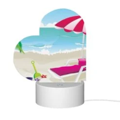 Love Acrylic Night Light, A Pink Umbrella Is Set Up On A Beach -Acrylic Night Light Shop 0fe2c9b8708ecb466b021192c7d86c81e5e898ba