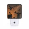 Night Light, A Halloween Scene With A Tree