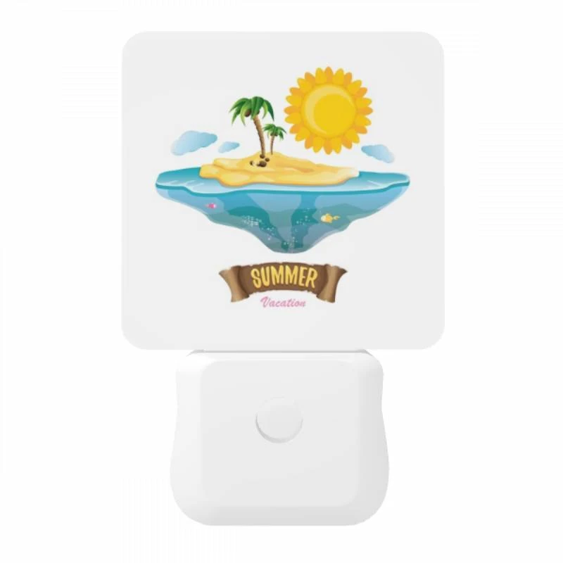 Night Light, A cartoon of a tropical island with a sun and palm trees. Night Light, A Cartoon Of A Tropical Island With A Sun And Palm Trees. -Acrylic Night Light Shop 104f8296e1c0b63c10bc1e8856fb6b20f0b6702e
