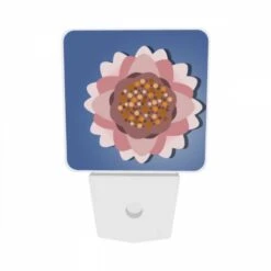 Night Light Set Of 2, A Pink Flower With Yellow Pollen In The Center. -Acrylic Night Light Shop 1071d09ada2f090b7749f9766d518992bffff039