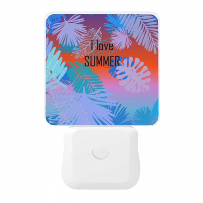 Night Light, A colorful image of palm trees with the words "I love summer" written in the middle. Night Light, A Colorful Image Of Palm Trees With The Words "I Love Summer" Written In The Middle. -Acrylic Night Light Shop 10f75c702ff7ed77d23c9c7248d51385a36232f4