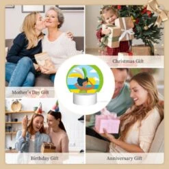 Rectangular Acrylic Night Light, A Woman Wearing A Grass Skirt And A Sun Hat Is Standing On A Beach. 7 Rectangular Acrylic Night Light, A Woman Wearing A Grass Skirt And A Sun Hat Is Standing On A Beach. -Acrylic Night Light Shop 12000ffa712bb3831d1eb8ee085d0f206bcf98bf