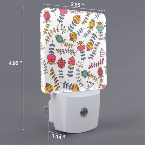 Night Light Set Of 2, A Colorful Floral Pattern With Pink -Acrylic Night Light Shop 125c3e43e849d7c290765473f66fb7d516002d3f