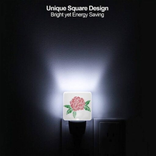 Night Light, A Red Rose With Green Leaves. -Acrylic Night Light Shop 12cffa07499cb4744705e34630b2d6572bc7d627