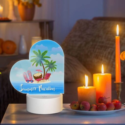Love Acrylic Night Light, A Cartoon Of A Beach With A Palm Tree -Acrylic Night Light Shop 13055a5c75d85f88a8ff5cf8b1fbbba9d75724bd