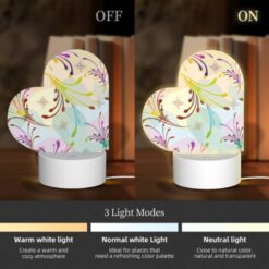 Love Acrylic Night Light, A Colorful Floral Pattern With A Variety Of Colors And Shapes. -Acrylic Night Light Shop 13234528d32b00f29528b2c546243c0cd83331b6