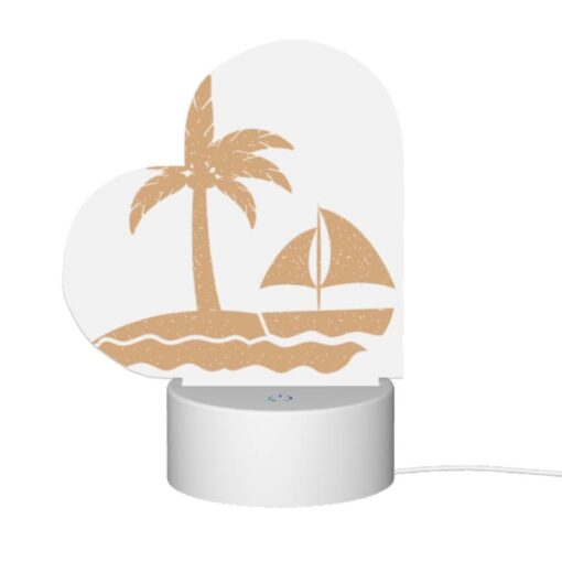 Love Acrylic Night Light, A Sailboat Is Sailing In The Ocean Near A Palm Tree. -Acrylic Night Light Shop 13a29c9cbc091c2ab6fed172b49cc3c439ca54c2
