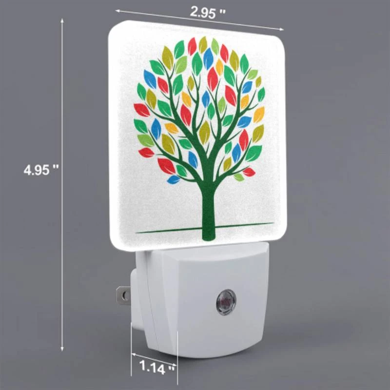 Night Light Set of 2, A colorful tree with leaves in different colors. Night Light Set Of 2, A Colorful Tree With Leaves In Different Colors. -Acrylic Night Light Shop 13f3dece3540ed85235582f2fdc9c0b228dae165