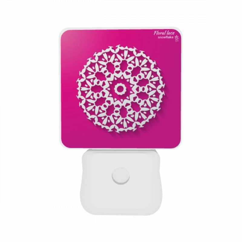 Night Light Set of 2, A white snowflake design on a pink background. Night Light Set Of 2, A White Snowflake Design On A Pink Background. -Acrylic Night Light Shop 13fd3890029898aef84579aa666d9ab0a30dd248