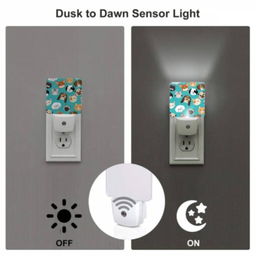 Night Light Set Of 2, A Collection Of Cute Cat And Dog Faces. -Acrylic Night Light Shop 1458277f2784f4cbf1539c9d5f49f3272ac7a224