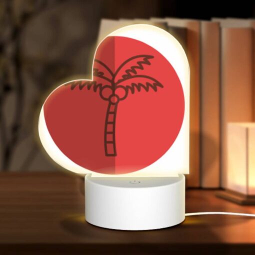 Love Acrylic Night Light, A Red Circle With A Palm Tree In It. -Acrylic Night Light Shop 145edf118ac41343be1934555f58cc9643d85b2c