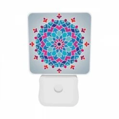 Night Light Set Of 2, A Colorful Blue And Purple Flower Design. -Acrylic Night Light Shop 146d34b75f40f815e36db462bb3cb8ed61b69345