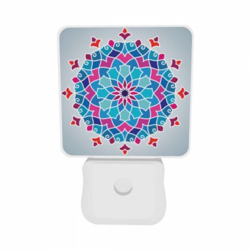 Night Light Set Of 2, A Colorful Blue And Purple Flower Design. -Acrylic Night Light Shop 146d34b75f40f815e36db462bb3cb8ed61b69345