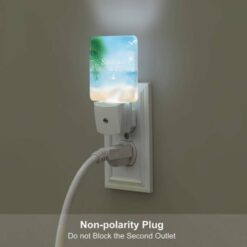 Night Light Set Of 2, A Picture Of A Beach With A Boat And Palm Trees. -Acrylic Night Light Shop 14b3c29f4a5035453e559736f502e7c4597e329a
