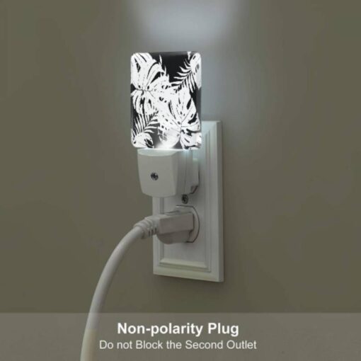 Night Light, A Black And White Photo Of A Leafy Plant. -Acrylic Night Light Shop 152d46b73c72b32618d0c997c65ce0744a58d320