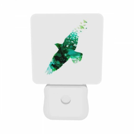 Night Light Set Of 2, A Green And Blue Bird Flying With A Flock Of Birds. -Acrylic Night Light Shop 158950fd443e858e734c8cd22d859921f0a1b64d