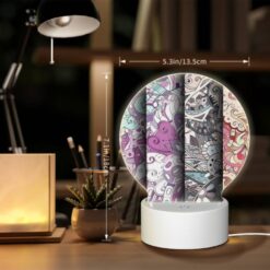 Round Acrylic Night Light, Four Different Colored Designs Of Swirls And Patterns. -Acrylic Night Light Shop 1598bd23a210d544ac8ffcc93e019f6323ce32fd