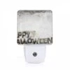 Night Light, A Happy Halloween Sign With A Spooky Background.