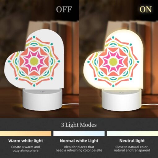 Love Acrylic Night Light, A Colorful Flower Design With A Yellow Center. -Acrylic Night Light Shop 16329f4ab1cf8db65a0023e78db5ea628b6e75b4