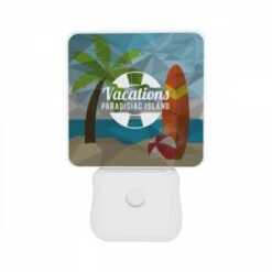 Night Light Set Of 2, A Vacations Logo With A Palm Tree And A Surfboard. 8 Night Light Set Of 2, A Vacations Logo With A Palm Tree And A Surfboard. -Acrylic Night Light Shop 16bdfab9ef8bcf460812c47ee1b1557eda4bffa9