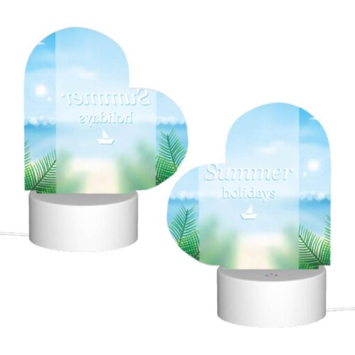 Love Acrylic Night Light, A Blue And White Image Of A Sailboat On The Ocean With The Words "Summer Holidays" Written On It. -Acrylic Night Light Shop 16ca4cb8f7f0232197c8fd4587cd4f0fbb1407cc