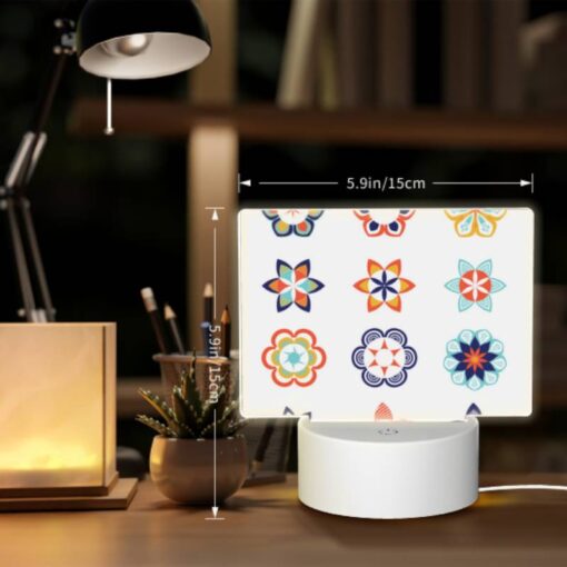 Rectangular Acrylic Night Light, A Collection Of Colorful Flower Designs. -Acrylic Night Light Shop 16d643b883b70d72429b474b9d575006908796a2