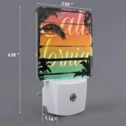 Night Light Set Of 2, A Colorful Sunset Over The Ocean With The Word California Written In The Sky. 1 Night Light Set Of 2, A Colorful Sunset Over The Ocean With The Word California Written In The Sky. -Acrylic Night Light Shop 16fa85708587ed2475739b96470780d8c3374716