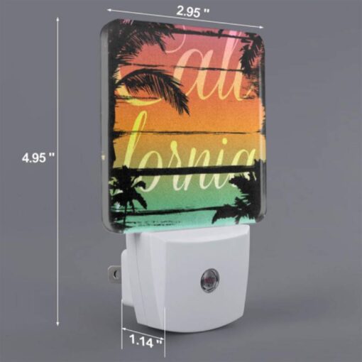 Night Light Set Of 2, A Colorful Sunset Over The Ocean With The Word California Written In The Sky. -Acrylic Night Light Shop 16fa85708587ed2475739b96470780d8c3374716