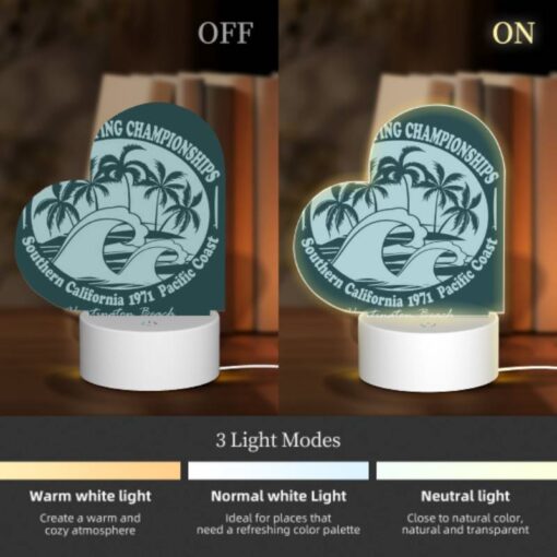 Love Acrylic Night Light, A Logo For The Southern California Summer Surfing Championships. -Acrylic Night Light Shop 17353e4e80129653bc8089a75b4c64adb97539b5