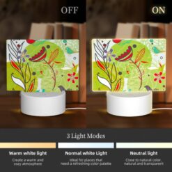 Rectangular Acrylic Night Light, A Colorful Painting Of Flowers And Birds. -Acrylic Night Light Shop 176050f1156cbcb9bbe45c0646db81553a2e7487