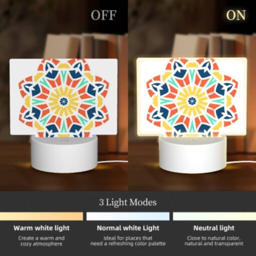 Rectangular Acrylic Night Light, A Colorful Flower With Yellow -Acrylic Night Light Shop 1793bf899633c93f7cacfa4f52ba7d4849781a3d
