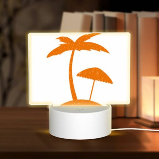 Rectangular Acrylic Night Light, A Picture Of A Palm Tree With A Beach Umbrella. -Acrylic Night Light Shop 17d5c4a1c864228f56b32e8c72ec7bdec9388a2a