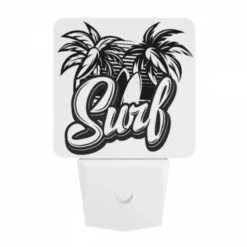 Night Light, A Logo For Surfing With A House And Palm Trees. -Acrylic Night Light Shop 17e60a1cb16c0e735e5ce9b84064f797f07f8b26
